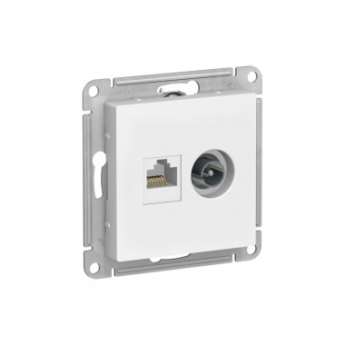 Розетка TV+RJ-45 Systeme Electric AtlasDesign кат. 5Е, лотос — Multielectrika