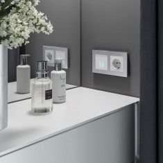 Умный сенсорный выключатель двухклавишный W4520601 &mdash; Multielectrika