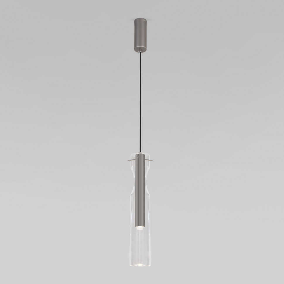 Подвесной светильник LED со стеклянным плафоном 50253/1 LED графит фото 1 &mdash; Multielectrika