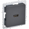 Розетка HDMI IEK Brite РHDMI-0-БрГ графит
