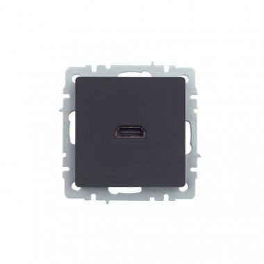 Розетка HDMI IEK Brite РHDMI-0-БрГ графит — Multielectrika