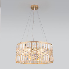 Умный подвесной светильник с хрусталем 10125/5 золото/прозрачный хрусталь Strotskis Smart (10116/5) &mdash; Multielectrika