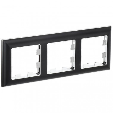 Рамка на 3 поста IEK Brite РУ-3-Бр хром/черный — Multielectrika