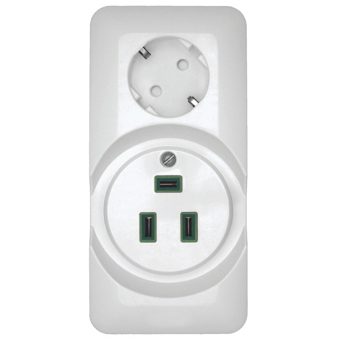 Розетка двойная для электроплит Systeme Electric Blanca белая 32А+16А (опт. упак.) фото 1 — Multielectrika