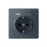 Розетка USB A+С Systeme Electric ArtGallery 5В/2,4А/3,0А, 2х5В/1,5А, 16А, грифель