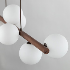 Подвесной светильник со стеклянными плафонами 10273 Estera Wood &mdash; Multielectrika