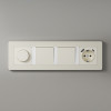 Рамка из поликарбоната на 4 поста Split айвори/белый, soft-touch W0043066 фото 7 &mdash; Multielectrika