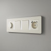 Рамка из поликарбоната на 4 поста Split айвори/белый, soft-touch W0043066 фото 8 &mdash; Multielectrika