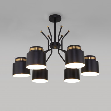 Потолочная люстра в стиле лофт 70133/6 черный — Multielectrika