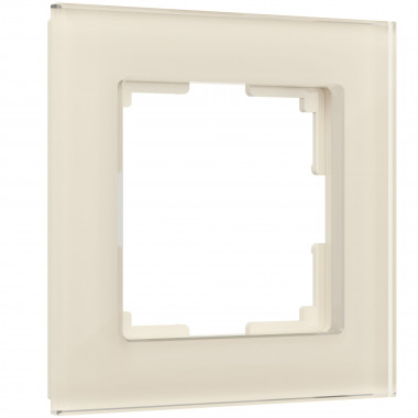 Рамка из стекла на 1 пост Favorit молочный W0011141 — Multielectrika