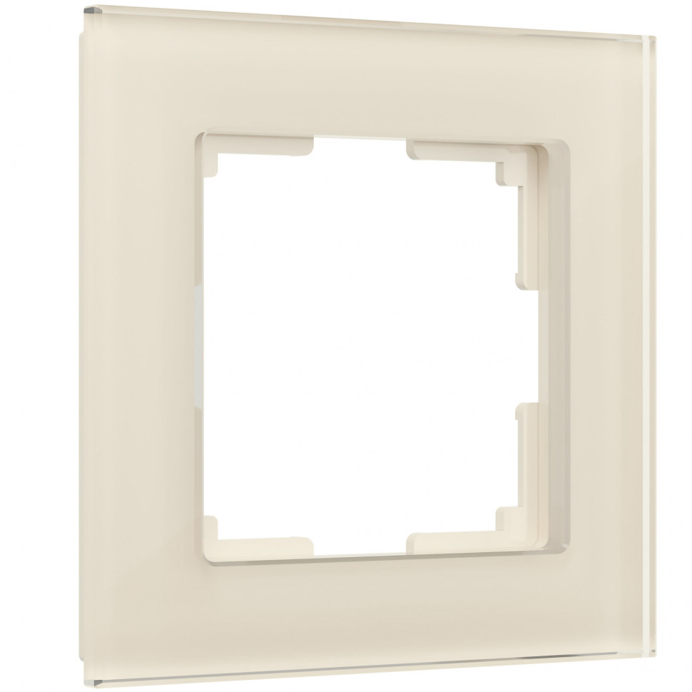Рамка из стекла на 1 пост Favorit молочный W0011141 фото 1 — Multielectrika