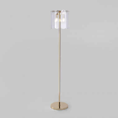 Торшер со стеклянным плафоном 01171/3 золото — Multielectrika