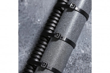 Стяжка кабельная нейлоновая Rexant 400x4,8мм, черная (100 шт/уп) — Multielectrika