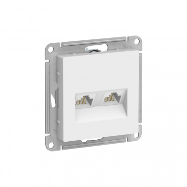 Розетка двойная RJ45+RJ45 Systeme Electric AtlasDesign кат.5Е, лотос — Multielectrika