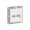 Розетка двойная RJ45+RJ45 Systeme Electric AtlasDesign кат.5Е, лотос