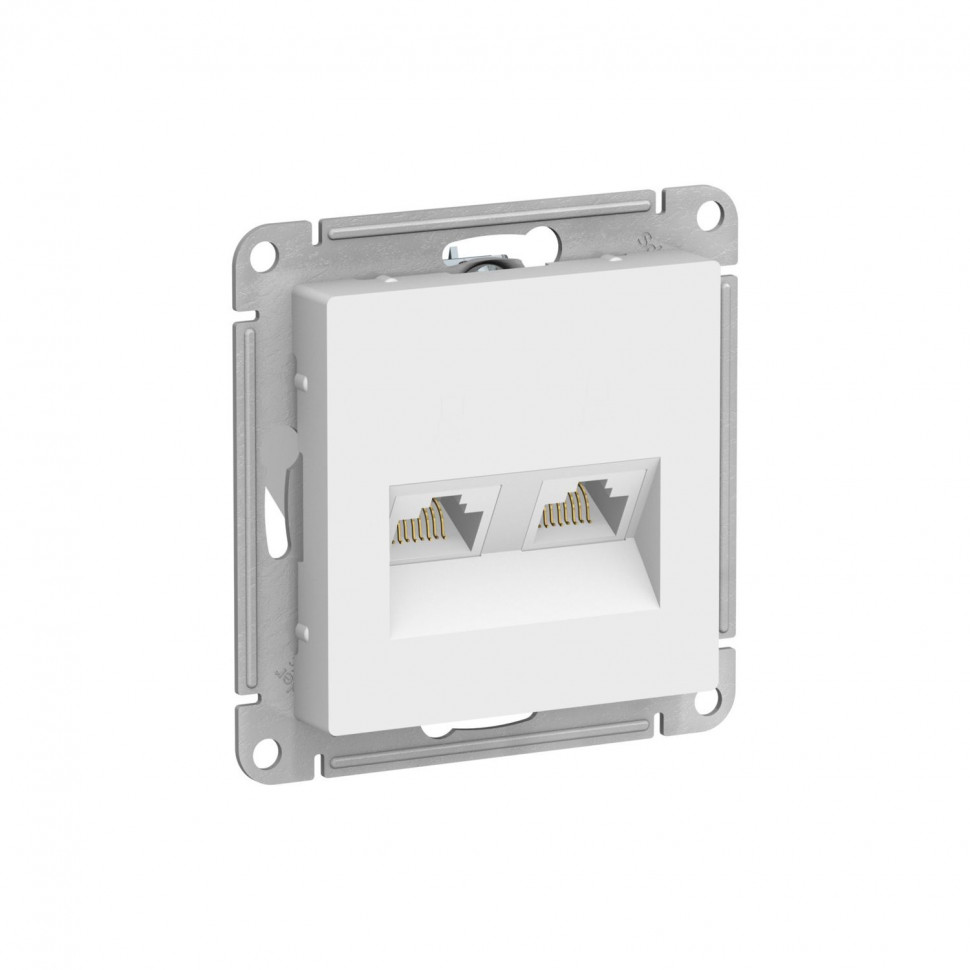 Розетка двойная RJ45+RJ45 Systeme Electric AtlasDesign кат.5Е, лотос фото 1 — Multielectrika