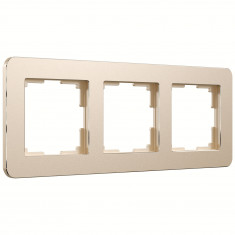 Рамка из металла на 3 поста Platinum шампань W0032611 &mdash; Multielectrika