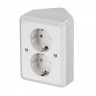 Розетка 2К угловая без шторок Белая Schneider Electric Этюд PA16-105B