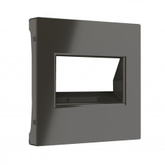 Накладка для двойной розетки Еthernet RJ-45 (серо-коричневый) WL07-RJ45+RJ45-CP &mdash; Multielectrika