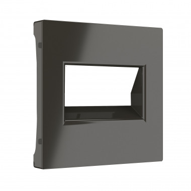 Накладка для двойной розетки Еthernet RJ-45 (серо-коричневый) WL07-RJ45+RJ45-CP — Multielectrika