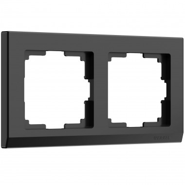 Рамка из поликарбоната на 2 поста Stark черный W0021808 &mdash; Multielectrika