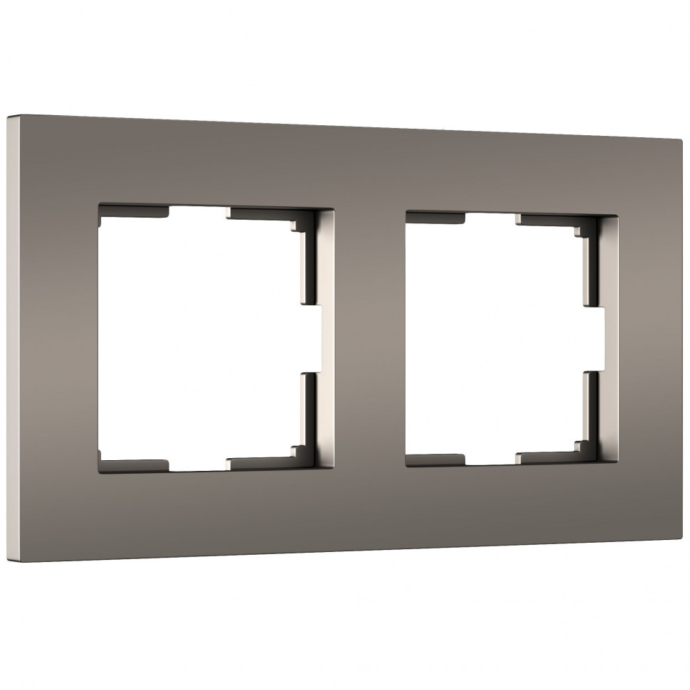 Рамка из поликарбоната на 2 поста Slab бронза софт W0022963 фото 1 &mdash; Multielectrika