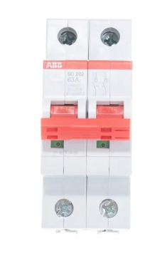 Рубильник 2-полюсный ABB SD202/63 рычаг красный 2CDD282101R0063 &mdash; Multielectrika