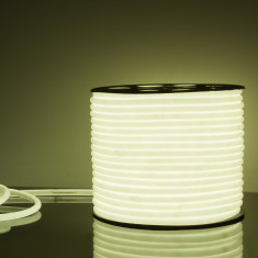 Светодиодный гибкий неон 220 В 9.6 Вт/м 144 Led/м 2835 IP67, круглый холодный белый 6500К, 50 м Гибкий неон 220V 9,6W 144Led 2835 IP67 круглый холодный белый, 50 м &mdash; Multielectrika