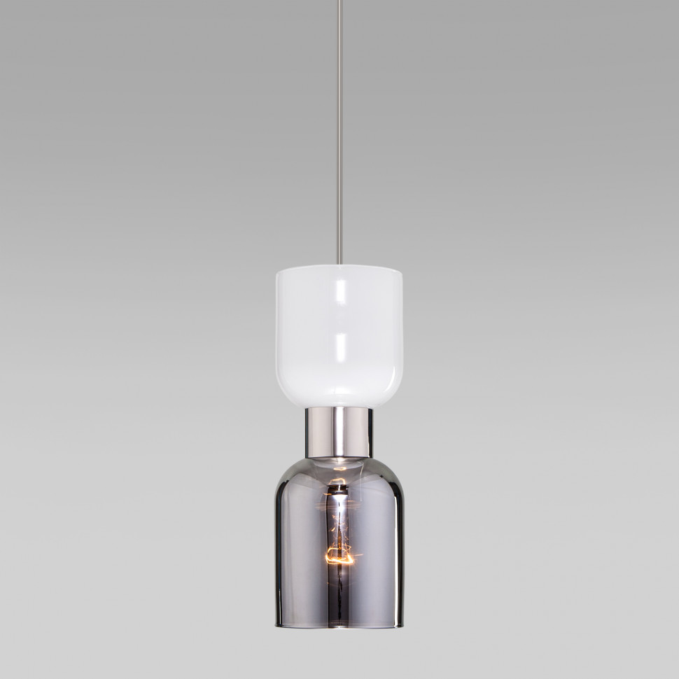 Подвесной светильник со стеклянным плафоном 50118/1 никель фото 1 — Multielectrika