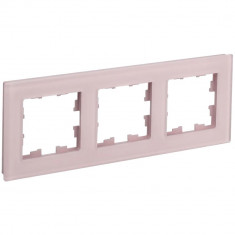 Рамка на 3 поста IEK Brite РУ-3-2-Бр стекло розовый матовый &mdash; Multielectrika