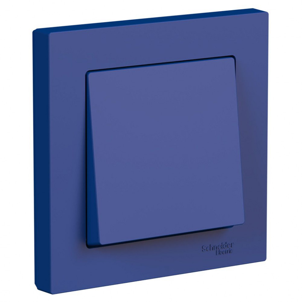 Выключатель одноклавишный Systeme Electric AtlasDesign в сборе, 10А, аквамарин фото 1 — Multielectrika