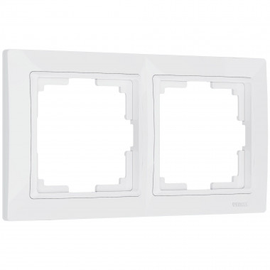 Рамка из поликарбоната на 2 поста Snabb Basic белый W0022001 — Multielectrika