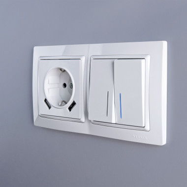 Рамка из поликарбоната на 2 поста Snabb Basic белый W0022001 &mdash; Multielectrika