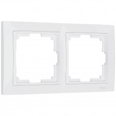 Рамка из поликарбоната на 2 поста Snabb Basic белый W0022001 &mdash; Multielectrika