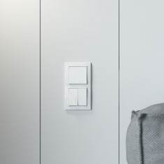 Рамка из поликарбоната на 2 поста Snabb Basic белый W0022001 &mdash; Multielectrika