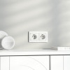 Рамка из поликарбоната на 2 поста Snabb Basic белый W0022001 фото 3 &mdash; Multielectrika