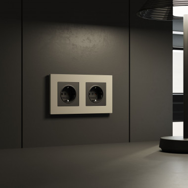 Розетка с заземлением, безвинтовой зажим (черный матовый) W1171308 &mdash; Multielectrika