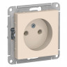 Розетка силовая Schneider Electric Atlas Design без заземления, бежевая