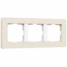 Рамка из поликарбоната на 3 поста Split айвори/белый, soft-touch W0033066