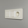 Рамка из поликарбоната на 3 поста Split айвори/белый, soft-touch W0033066 фото 8 &mdash; Multielectrika