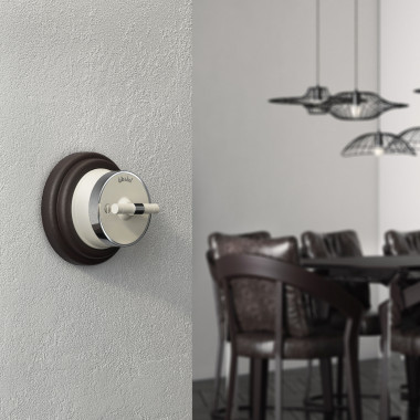 Выключатель на 4 положения двухклавишный Vintage слоновая кость матовый/хром W5822055 &mdash; Multielectrika