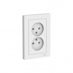 Розетка двойная Systeme Electric AtlasDesign без заземления, в сборе, 16А, лотос &mdash; Multielectrika