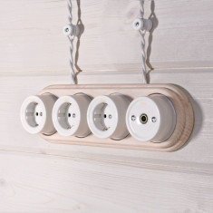 Ретро кабель витой 2х1,5 белый 20 м W6452201 &mdash; Multielectrika