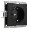 Розетка с заземлением (Hammar черный) W1271008