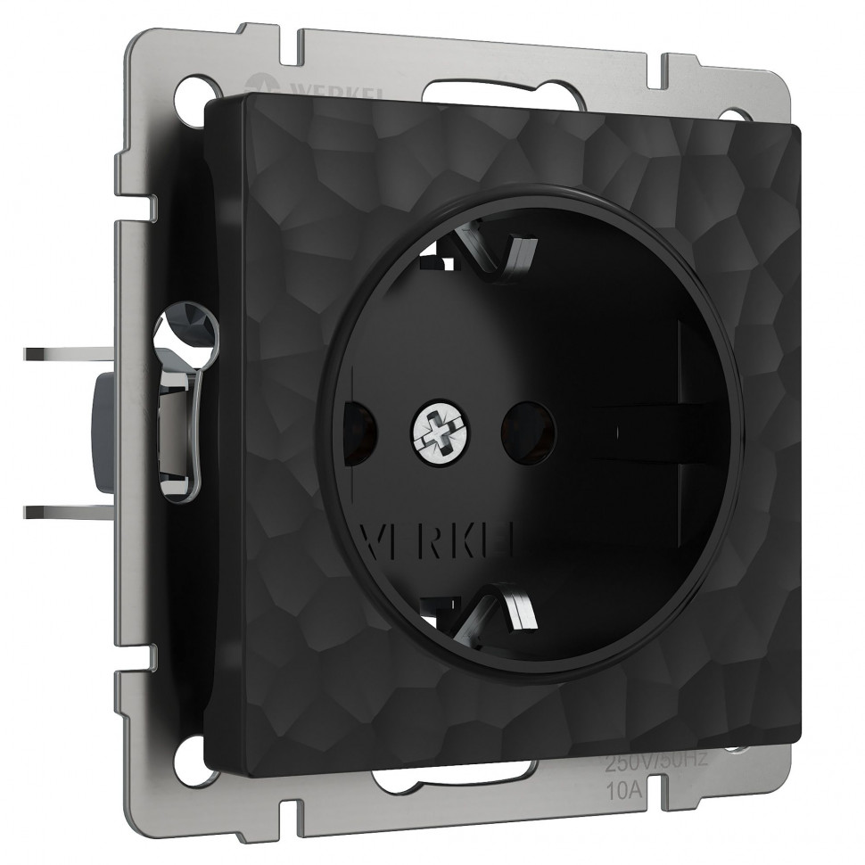 Розетка с заземлением (Hammar черный) W1271008 фото 1 &mdash; Multielectrika