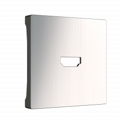 Накладка для розетки HDMI (глянцевый никель) WL02-HDMI-CP &mdash; Multielectrika