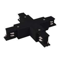 Коннектор X-образный для трехфазного шинопровода черный TRC-1-3-X-BK &mdash; Multielectrika