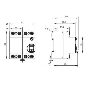 Выключатель дифференциального тока (ВДТ) Systeme Electric City9 Set 25А 2P 30мА Тип-A 230В — Multielectrika