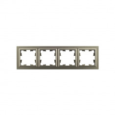 Рамка на 4 поста IEK Brite РУ-4-БрШ шампань &mdash; Multielectrika