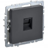 Розетка компьютерная RJ45 кат.6 IEK Brite РК11-БрГ графит